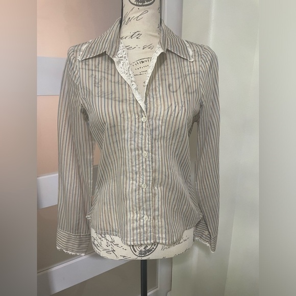 Anthropologie Wendy Hil button up top SZ Small NWT - Picture 1 of 12